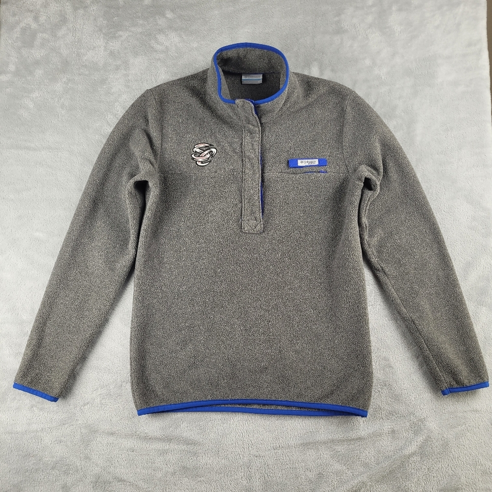 Columbia PFG Harborside Pullover Women's Gray Omaha Storm Chasers Size M